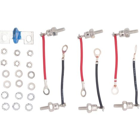 Kit Diode - Résistance Et Accessoires Pour Roue Redresseur - Compatible Générateur Stamford RSK1001 - 6 Diodes 1 Résistance 6 Rondelles 6 Écrous (1/5)