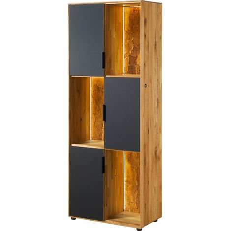 Standregal Wildeiche 76x43x203 natur geölt LINDAU 23