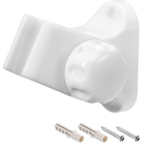 Support de pommeau douche mural réglable en ABS blanc 72x50x80mm