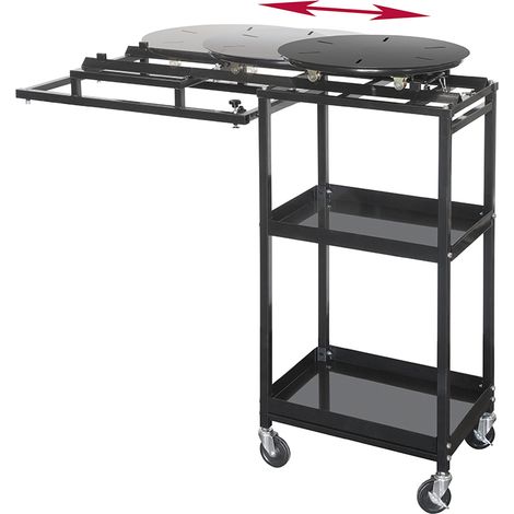 Mesa giratoria con carro para arenadora 920x580x1070h mm Fervi SA01/CTR1