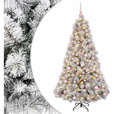 Albero di Natale artificiale con palline 240 cm 300 LED