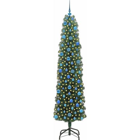 Sapin de Noël  Arbre de Noël artificiel Vert 240 cm PVC et acier et plastique (1/5)