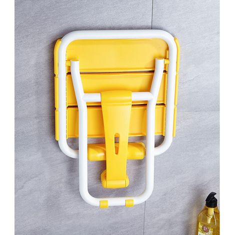 Siège de douche pliant en aluminium recouvert d'époxy jaune, siège de douche pliant de sécurité pour salle de bain, chaise de douche pour personnes âgées, banc de douche pliant, tabouret pour changer  (1/4)