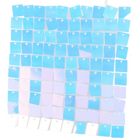 8-teiliges Set Glitzer-Hintergrundpaneele, quadratisch, Pailletten-Wandhintergrund für Geburtstags-, Hochzeits- und Partydekoration, Blau (1/5)