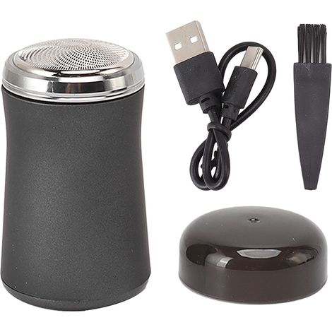 Mini tondeuse à barbe électrique portable, lame lavable, noir, cadeau idéal pour Noël et Nouvel An (1/5)