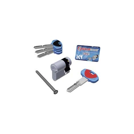 MEZZO CILINDRO EUROPEO EVOK1 CODOLO 0CK2 SERIE 3100  mm.30x10 KA (3101MCS30101X1XX30)    SECUREMME