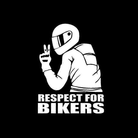 Autocollant Réfléchissant Respect des Cyclistes Déco Voiture Sticker Adhésif Design Auto (1/5)