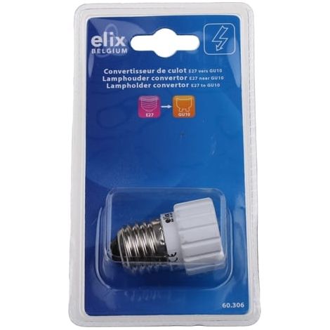 Universeel - convertidor de portalámparas e27 a gu10 - - 5404001053204