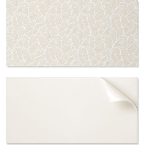 Elemento decorativo de vinilo autoadhesivo para el hogar, 100x50 cm, con estampado de hojas en ondas.