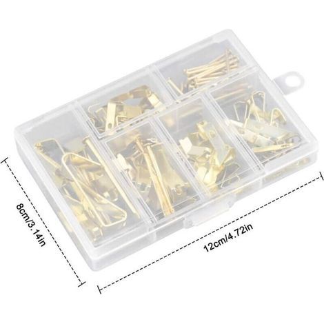 130-teiliges Metall-Wandhaken-Set für Bilder, Rahmen und Türen, inklusive Nägel (1/3)