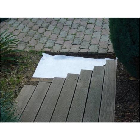 Géotextile travaux extérieurs 1m x 20 m 100g/m²