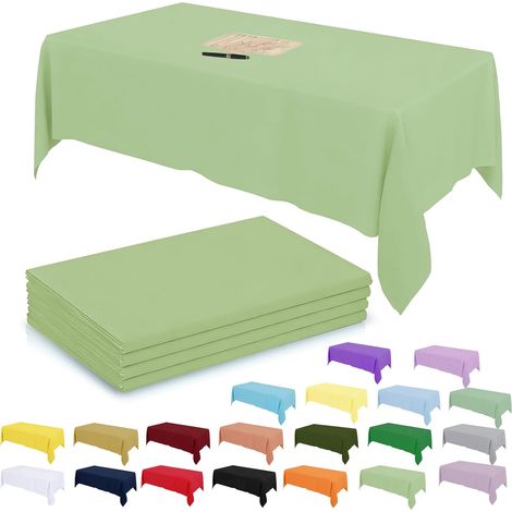 4 pièces Grand 137×274cm Vert Herbe Nappes Jetable Rectangulaire (1/5)