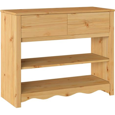 Table console，Table d'appoint，Bout de canapé，Meuble d'entrée avec tiroir Drammen Chêne 89,5 x 37 x 73 cm