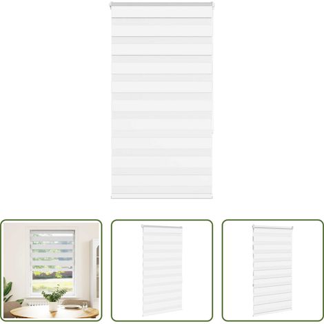 Fensterrollo -  Doppelrollo Weiß 80x150 cm Stoffbreite 75,9 cm Polyester (1/5)