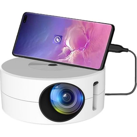 Filiyano – Projecteur portable avec duplication d'écran depuis un téléphone, mini projecteur pour la maison, ultra-léger et compact, idéal pour le (1/5)