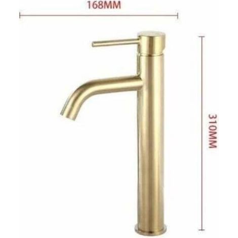 Robinet de lavabo - - - Laiton massif - Or brossé - Monotrou (1/4)