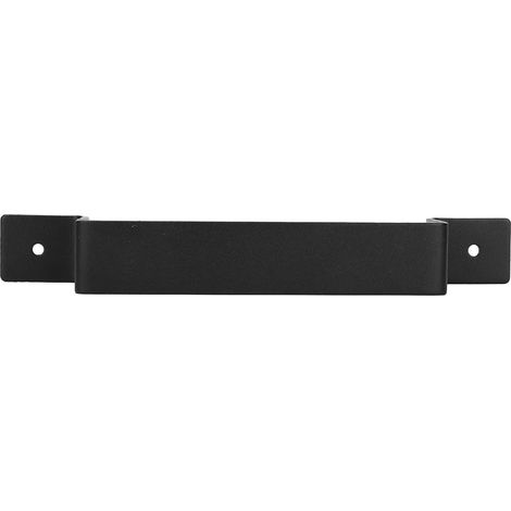 Black Carbon Steel Door Handle, Twill Design, Matte Finish with Comfortable Grip for Barn Doors, Cabinets, Sheds, Garage Gates, Hardware (1/5)
