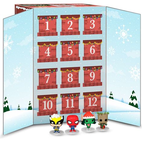 Calendario dellavvento marvel da 12 giorni con personaggi da collezione e sorprese