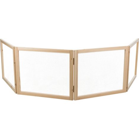 Enclos modulable pour rongeurs 4 éléments 60 × 50 cm – Bois non traité et métal – Dimensions extensibles 60-240 cm – Pour lapins et cochons d'Inde – Animallparadise