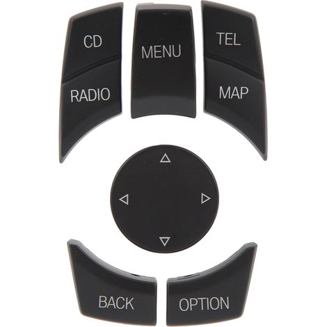 6PCS Boutons Multimédia Centraux Surface Raffinée Molette Tactile Lisse Cache Bouton Compatible Série 1 3 5 6 Noir Mat (1/5)