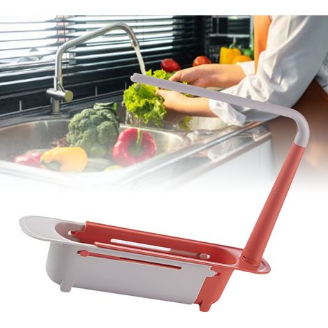 [Küchenorganizer] Ausziehbarer Spülbeckenablagekorb mit farbenfrohem Design – Leicht zu reinigendes PP-Material – Vielseitig einsetzbar, 170 g (1/5)