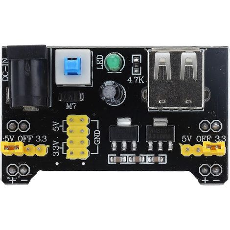 5 Stück Steckbrett-Netzteilmodule, 2-Wege-Gleichspannungsreglermodule für 3,3 V/5 V