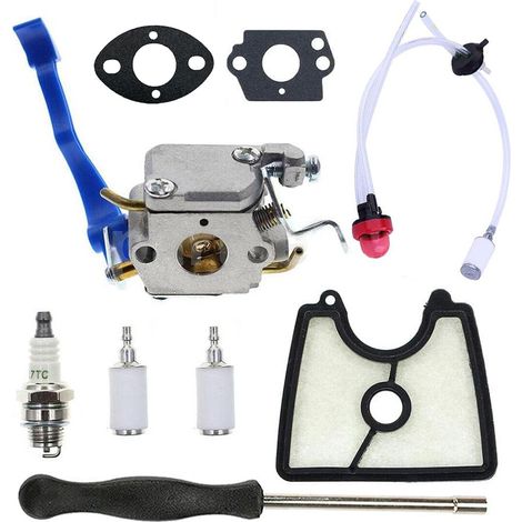 Carburateur de remplacement compatible avec Husqvarna 125B, 125BX, 125BV, 125BVX – Pièce de rechange pour souffleur thermique, référence 590460102, 581798001 (1/5)