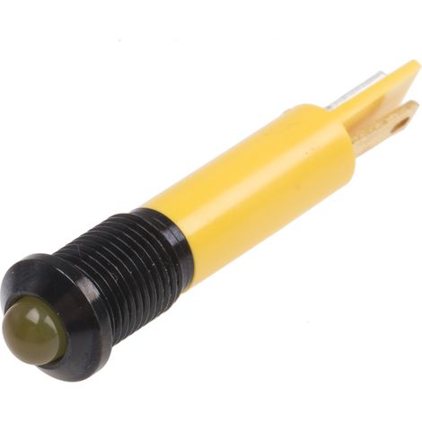 Voyant LED lumineux Jaune RS PRO, dia. 8mm, 12V c.c. ( Prix pour 1 )