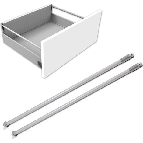 Evotrade – Coulisse pour tiroir Delinia – Tubes latéraux 480 mm – Installation facile avec vis et connecteurs inclus – Design moderne