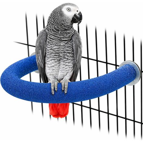 Percha para loros de superficie rugosa – Perchas Quartz Sands para jaulas de pájaros medianas a grandes, en forma de U. (1/5)