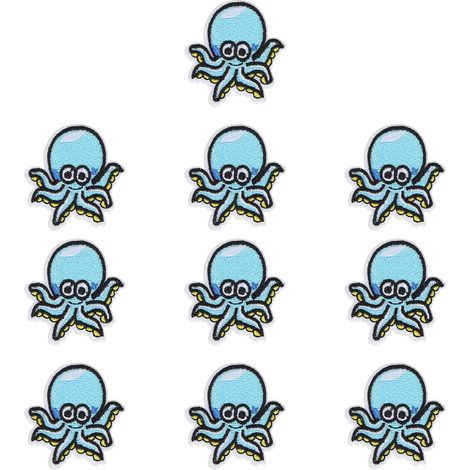 Autocollants en Tissu Mignons - Étoile de Mer et Pieuvre pour Vêtements, Chapeaux et Accessoires (1/5)