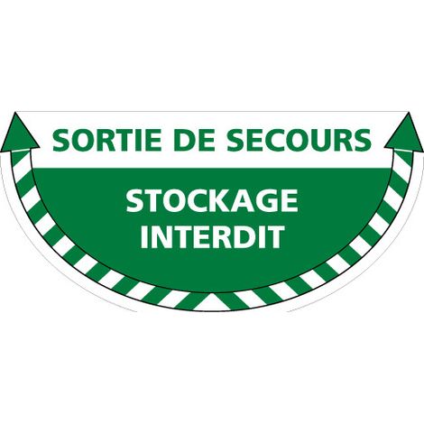 ADHESIF SOL ANTIDERAPANT SIGNALISATION STOCKAGE INTERDIT SORTIE DE SECOURS (G1376)