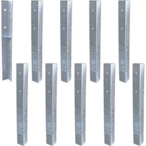 Wickey Ground anchor post anchor set SolidLock for climbing frame & swing set, angle anchor for play tower & garden fence - 10 - piece