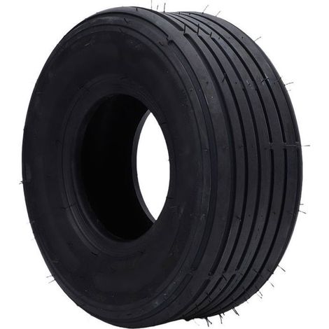 Pneu sans chambre à air - Robuste 4 plis Antidérapant - Pour tondeuse à gazon chariot tracteur brouette - 15x6.00 6 6 pouces (1/5)