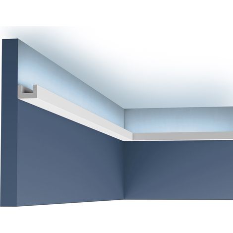 Cornisa Orac Decor CX190 AXXENT U-PROFILE Moldura para luz indirecta Perfil de estuco diseño atemporal clásico blanco 2 m (1/10)