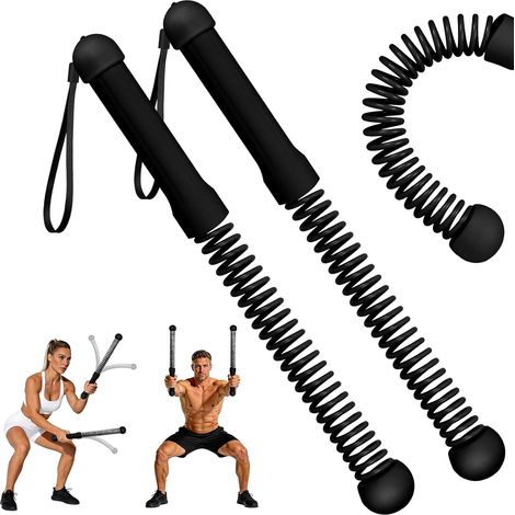 Lot de 2 Corde de Combat sans Corde, Ropeless Battle Ropes, Noir (1/5)