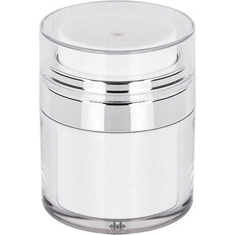 Distributeur à pompe cosmétique portable avec pompe à pression pour crème solaire, lotion, BB crème - 30 g - Finition argenture électrolytique