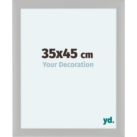 yd. - Cadre photo 35x45 - Blanc Grain de Bois - MDF - Como (1/5)