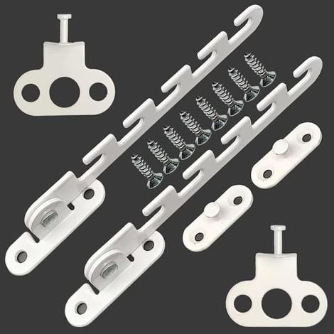 SABIR-Lot de 2 butées de fenêtre en PVC, sans perçage, pour fenêtres cintrées, à ajuster (1/4)