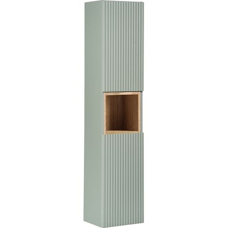 Hängesäule Jade 2 Türen, Grün und Holzoptik