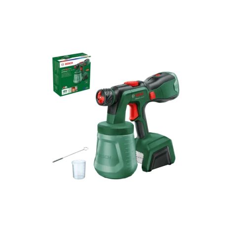 Bosch – Pistolet à peinture 18V – Technologie sans fil – Pression 2.5 bars – Buse 1.5 mm pour finition précise – Pour bois dur et teck (1/5)