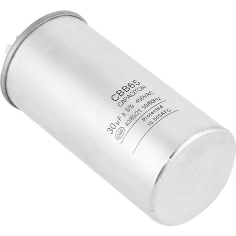 Condensateur moteur cylindrique CBB65A-1 30uF 450V AC pour moteurs de climatisation et réfrigérateur (1/5)