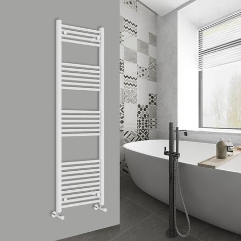 WarmeHaus Straight White Bathroom Ladder Radiator 1600x500mm (1/5)