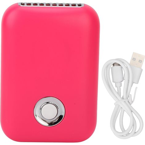 Mini ventilateur silencieux rechargeable USB, sèche-cheveux portable pour extensions de cils et nail art, petit ventilateur pour greffes de faux cils, rouge rose (1/5)