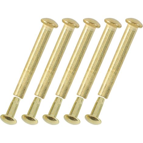 Fächerreparaturset – 5-teilig – Goldfarbener Edelstahl – Sicherungsnieten – Für Faltfächer – 2,10 x 0,50 cm (1/5)