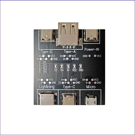 Tester portatile per cavi USB, strumento di test per il rilevamento di circuiti per cavi dati compatibili e micro USB (1/4)