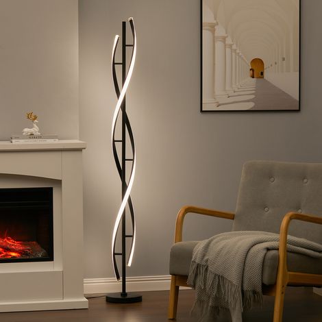 60W Spiral Standing Floor Lamp, Black (1/5)