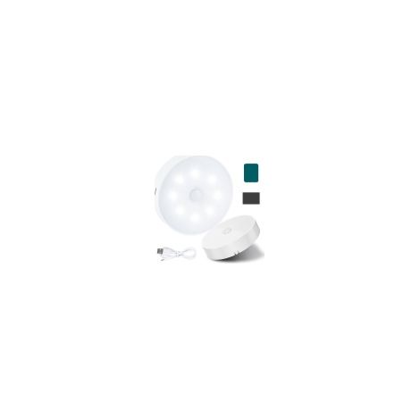 Luz nocturna LED blanca recargable con sensor de movimiento. (1/5)