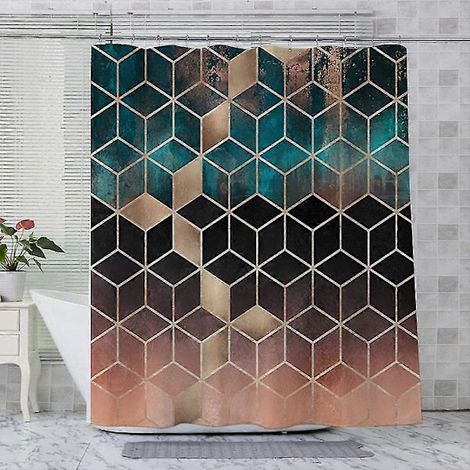 Rideau de douche 180x200 cm imperméable pour salle de bain (1/3)