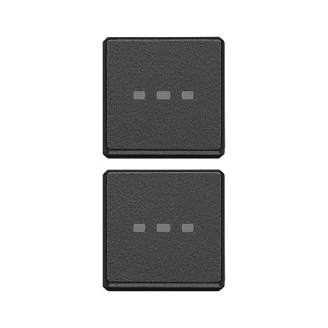 VIMAR – 22751.03 Zwei neutrale, flache Tasten, beleuchtet, grau